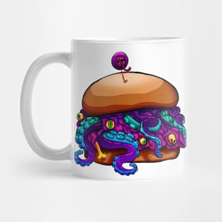 Tentacle monster hamburger Mug